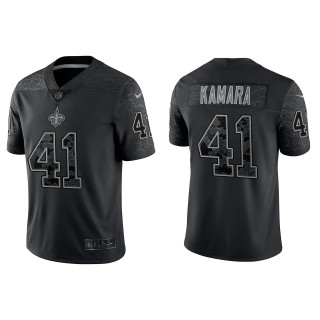 Alvin Kamara New Orleans Saints Black Reflective Limited Jersey