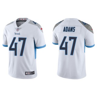 Men's Tennessee Titans Andrew Adams White Vapor Limited Jersey