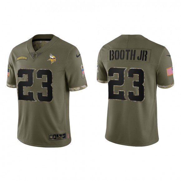Andrew Booth Jr. Minnesota Vikings Olive 2022 Salute To Service Limited Jersey