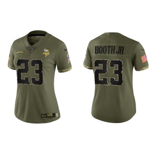 Andrew Booth Jr. Women's Minnesota Vikings Olive 2022 Salute To Service Limited Jersey