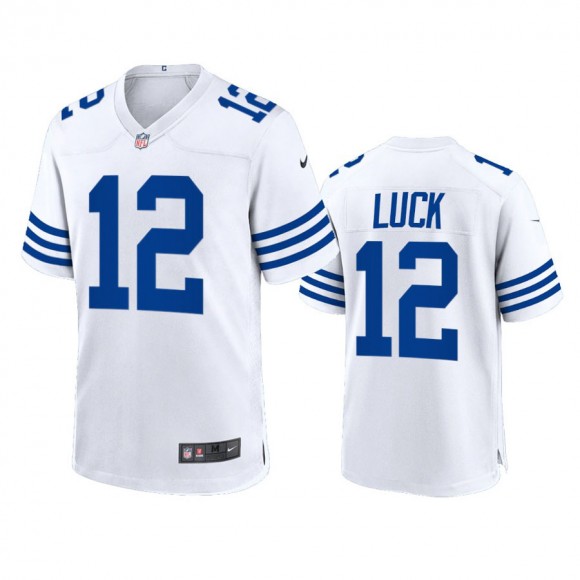 Indianapolis Colts Andrew Luck 2021 White Throwback Game Jersey