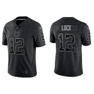 Andrew Luck Indianapolis Colts Black Reflective Limited Jersey