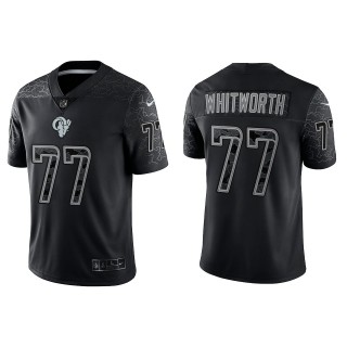 Andrew Whitworth Los Angeles Rams Black Reflective Limited Jersey
