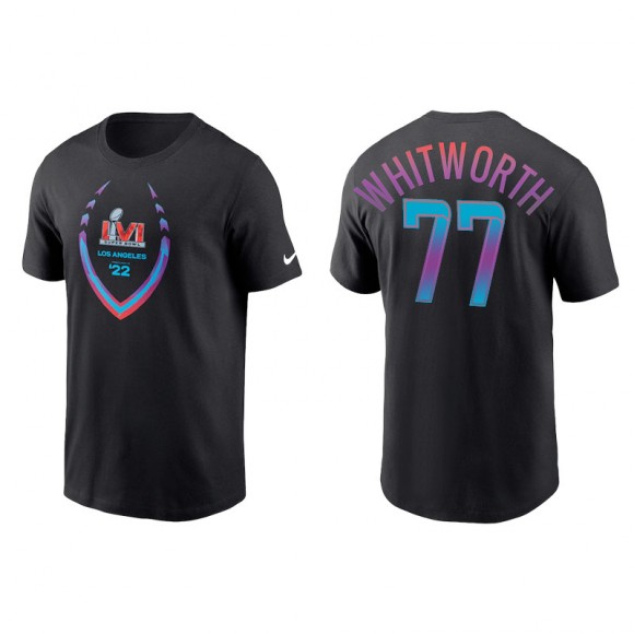 Andrew Whitworth Los Angeles Rams Black Super Bowl LVI T-Shirt