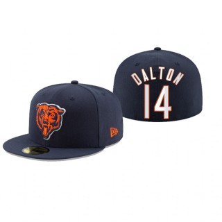 Chicago Bears Andy Dalton Navy Omaha 59FIFTY Fitted Hat
