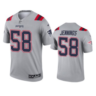 New England Patriots Anfernee Jennings Gray Inverted Legend Jersey