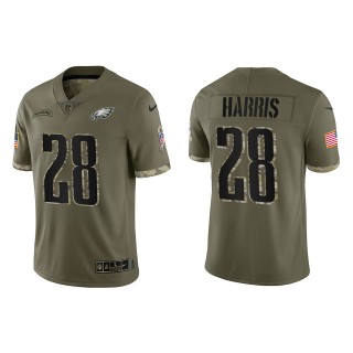 Anthony Harris Philadelphia Eagles Olive 2022 Salute To Service Limited Jersey