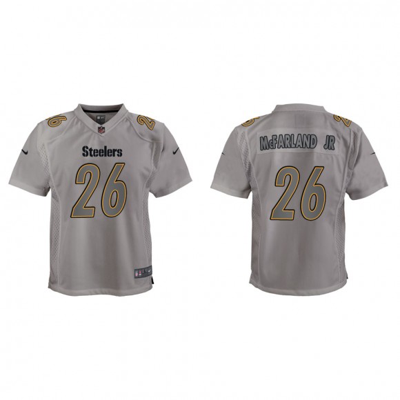 Anthony McFarland Jr. Youth Pittsburgh Steelers Gray Atmosphere Game Jersey