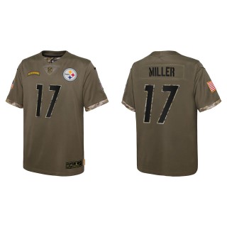 Anthony Miller Youth Pittsburgh Steelers Olive 2022 Salute To Service Limited Jersey