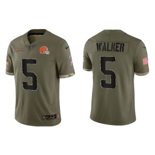 Anthony Walker Cleveland Browns Olive 2022 Salute To Service Limited Jersey