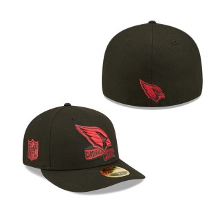 Men's Arizona Cardinals Black 2022 Sideline 59FIFTY Low Profile Pop Fitted Hat