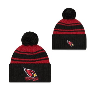 Men's Arizona Cardinals Cardinal 2022 Sideline Cuffed Pom Knit Hat