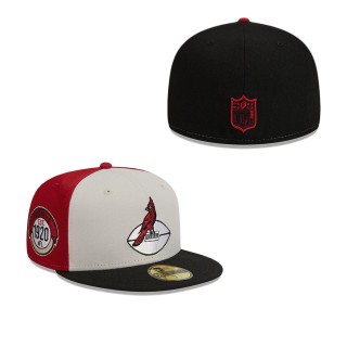 Arizona Cardinals Cream Black 2023 Sideline Historic 59FIFTY Fitted Hat