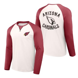 Arizona Cardinals NFL x Darius Rucker Collection Cream Cardinal Long Sleeve Raglan T-Shirt