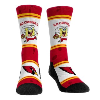 Arizona Cardinals NFL x Nickelodeon Spongebob Squarepants Team Up Crew Socks