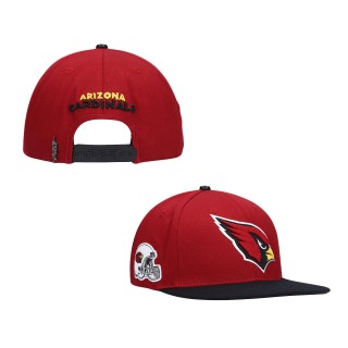 Men's Arizona Cardinals Pro Standard Cardinal Black 2Tone Snapback Hat