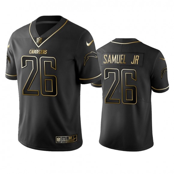 Chargers Asante Samuel Jr. Black Golden Edition Vapor Limited Jersey