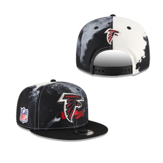 Men's Atlanta Falcons Black 2022 Sideline 9FIFTY Ink Dye Snapback Hat
