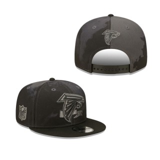 Men's Atlanta Falcons Black Ink Dye Tonal 2022 Sideline 9FIFTY Snapback Hat