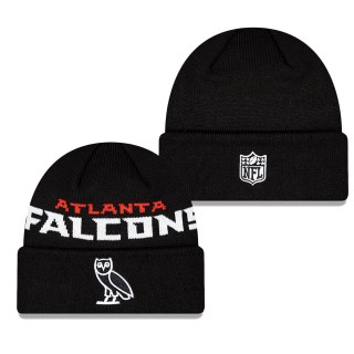 Atlanta Falcons Black OVO x NFL Cuffed Knit Hat