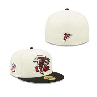 Men's Atlanta Falcons Cream Black 2022 Sideline 59FIFTY Fitted Hat