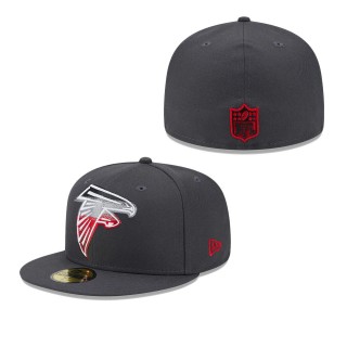 Men's Atlanta Falcons Graphite Color Dim 59FIFTY Fitted Hat