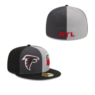 Atlanta Falcons Gray Black 2023 Sideline 59FIFTY Fitted Hat