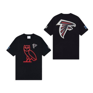 Atlanta Falcons OVO x NFL Black OG Owl T-Shirt