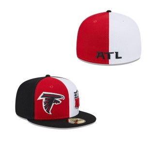 Atlanta Falcons Red Black 2023 Sideline 59FIFTY Fitted Hat