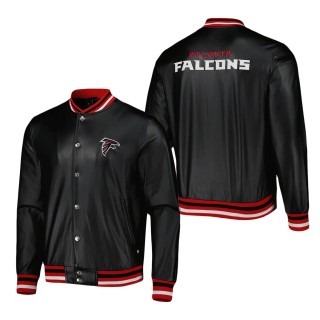 Men's Atlanta Falcons The Wild Collective Black Metallic Bomber Full-Snap Jacket