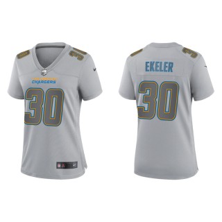 Austin Ekeler Women's Los Angeles Chargers Gray Atmosphere Fashion Game Jersey