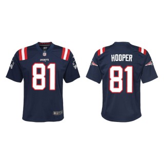 Youth Austin Hooper Patriots Navy Game Jersey