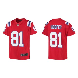 Youth Austin Hooper Patriots Red Game Jersey