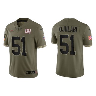 Azeez Ojulari New York Giants Olive 2022 Salute To Service Limited Jersey