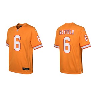 Baker Mayfield Youth Tampa Bay Buccaneers Orange Throwback Game Jersey