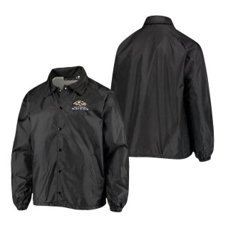 Baltimore Ravens Black Coaches Classic Raglan Full-Snap Windbreaker Jacket
