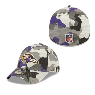 Men's Baltimore Ravens Camo 2022 NFL Training Camp Official 39THIRTY Flex Hat