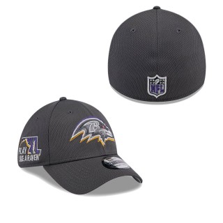 Baltimore Ravens Graphite 2024 NFL Draft 39THIRTY Flex Hat
