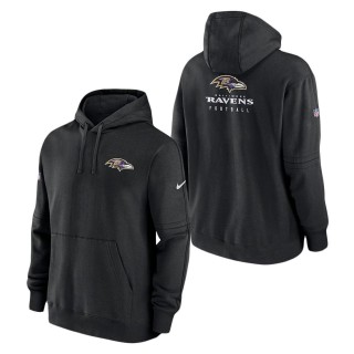 Baltimore Ravens Nike Black Sideline Club Fleece Pullover Hoodie