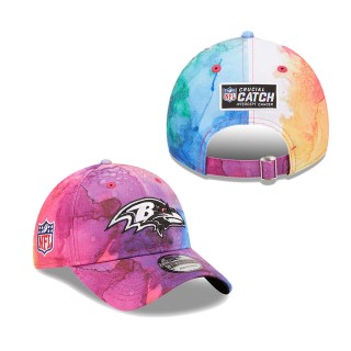 Men's Baltimore Ravens Pink 2022 NFL Crucial Catch 9TWENTY Adjustable Hat