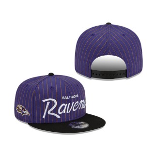 Baltimore Ravens Pinstripe 9FIFTY Snapback Hat