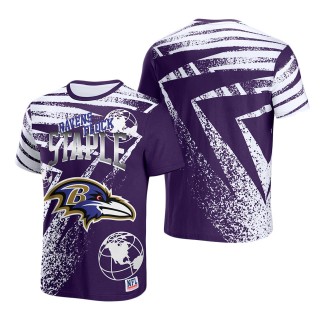 Men's Baltimore Ravens NFL x Staple Purple All Over Print T-Shirt