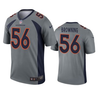 Denver Broncos Baron Browning Gray Inverted Legend Jersey