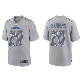 Barry Sanders Men's Detroit Lions Gray Atmosphere Fashion Game Jersey