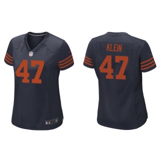 Women's Chicago Bears A.J. Klein Navy Throwback Game Jersey