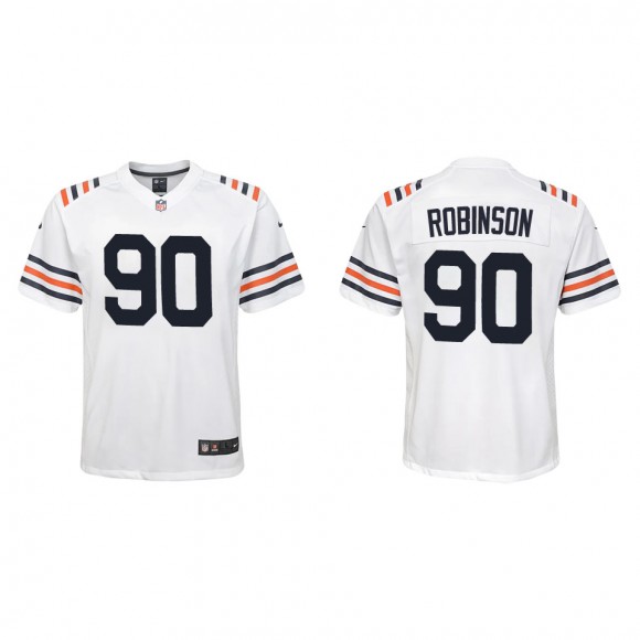 Youth Dominique Robinson Bears White Classic Game Jersey