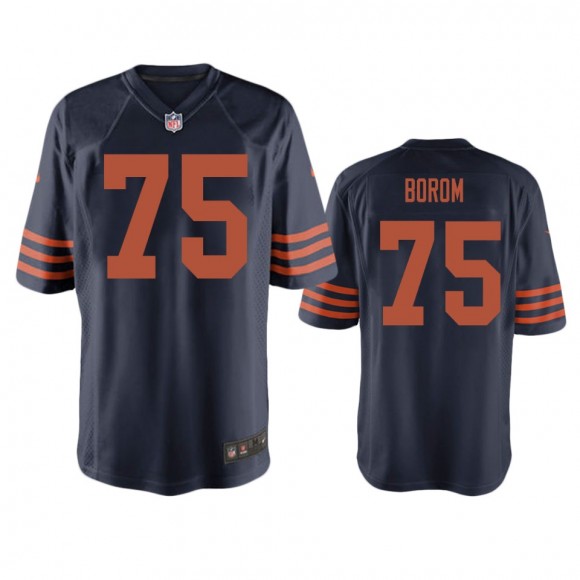 Chicago Bears Larry Borom Navy Throwback Game Jersey