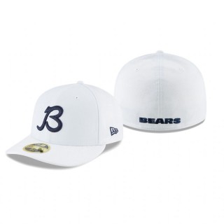Chicago Bears White Omaha B Logo Low Profile 59FIFTY Hat