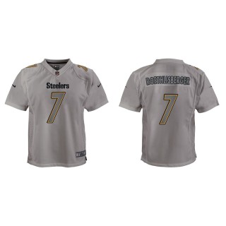 Ben Roethlisberger Youth Pittsburgh Steelers Gray Atmosphere Game Jersey