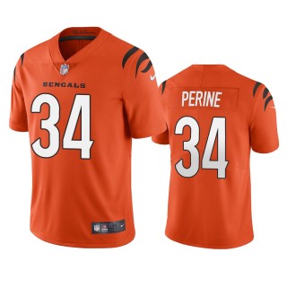 Cincinnati Bengals Samaje Perine Orange 2021 Vapor Limited Jersey - Men's